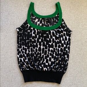 Gucci Black and White cashmere Ribbed Sleeveless Tank Top